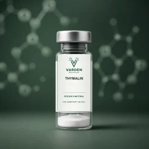 Varden Bioscience branded catalog representation for Thymalin; actual primary vial is dispatched unlabeled
